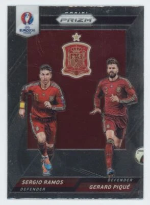 2016 Panini Prizm UEFA Euro Country Combinations Duals Gerard Pique / Sergio - Image 1 of 2