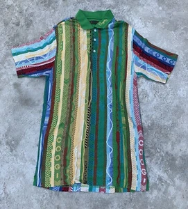 Vtg Coogi Knitted Button Polo Shirt Embroidered Colar Size Large  - Picture 1 of 6