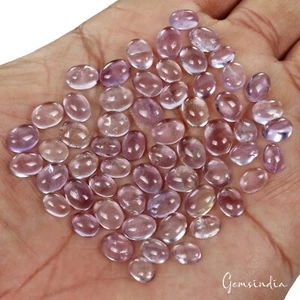 68,30 quilates/59 piezas natural sin tratar amatista púrpura cabina ovalada gema suelta para joyería - Imagen 1 de 9