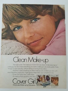 1970 Cover Girl Noxzema maquillaje medicado Daniella en cámara 35 anuncio - Imagen 1 de 1