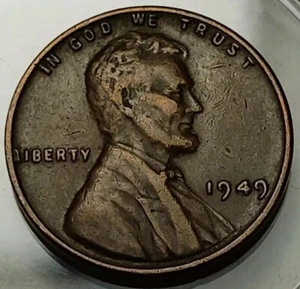 1949 Wheat Penny, BEAUTIFUL ERROR COIN! XF CONDITION! - Picture 1 of 18