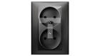 SANTRA socket 2x2P+Z monolith with frame, flush-mounted, black 4135-09 /T2UK