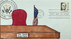 Hudeck Cachets 1820 Harry S. Truman The Buck se detiene aquí - Imagen 1 de 1