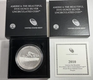 2010-P Mount Hood National Forest 5 oz Silver ATB with US Mint Box & COA - Picture 1 of 2