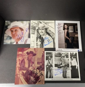 Lot Of 5 Original Signed Auto Lot 8x10 Robert Duvall, Dennis Weaver A23 - Bild 1 von 6