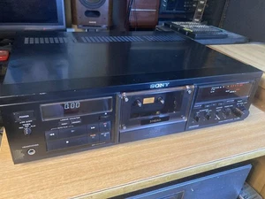 Sony TC-K333ES Cassette Deck Nero Usato Funzionamento Confermato Funzionante Usato Da JP - Foto 1 di 12