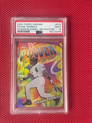 2000 Topps Chrome frank thomas Power Players Refractor Psa 9 - Image 1 of 4