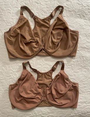 Figura Completa Glamorise Talla Grande Cierre Frontal Wonderwire Sujetador 40G Lote X 2 # 1247 Foto 1 de 4