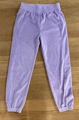 Z by Zella Meninas Tamanho L 8-10 Roxo Lavanda Veludo Joggers Cintura Elástica Excelente Estado Usado - Imagem 1 de 4