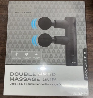 NEW TRAKK Deep Tissue Double Head Percussion Massage Gun w/ Head Attachments - Image 1 of 2