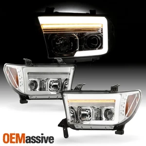 For Toyota 07-09 Tundra/08-10 Sequoia Headlights w/ Projector+Sequential LED - Picture 1 of 8