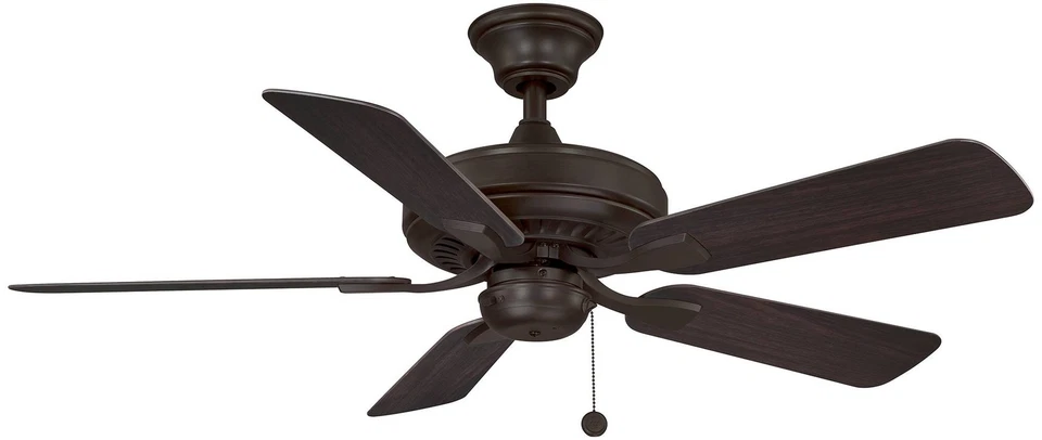 44" Fanimation Edgewood Dark Bronze Outdoor Pull-Chain Ceiling Fan - Image 1 of 1