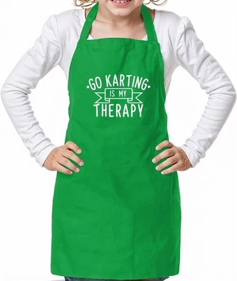 Go Karting Is My Thérapie - Unisexe Enfants Tablier - Go Kart Cart Course Karts - Photo 1/2
