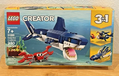 New NIB LEGO 31088 Creator Deep Sea Creatures 3 in 1 Set - Box Wear - Image 1 of 4
