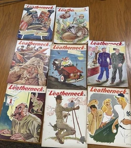 (8) Eight Vintage 1946 Leatherneck Magazines Marines Military April-November - Picture 1 of 18
