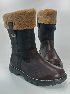 UGG Arapahoe Braun Leder Lug Sohle Y2K Lammfell Gefüttert Stiefel 5535 Herren Größe 9 - Bild 1 von 23