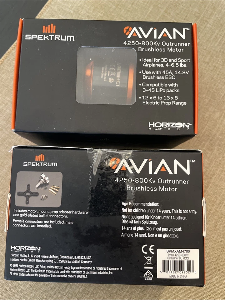 Spektrum Avian 4250-800Kv : Same as Rimfire .32 Brushless Electric RC Motor - Image 1 of 1