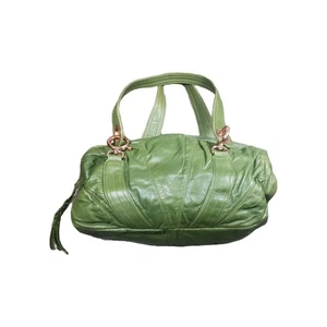 Goldenbleu Jordan Handtasche Green Pebbled Leather Purse Satchel Rose Gold Hardware - Bild 1 von 14