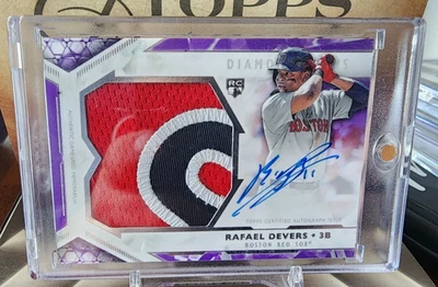 2018 Topps Diamond Icons RAFAEL DEVERS RC Rookie On-Card Auto & Patch #07/10 - Image 1 of 2