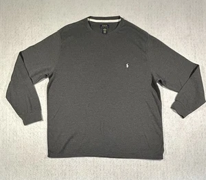 Polo Ralph Lauren Hemd Herren XXXL grau Henley Pony Knopfleiste bestickt Baumwolle - Bild 1 von 8