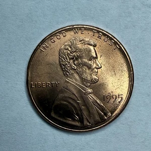 1995 P Lincoln Memorial Cent Liberty on Rim - AU - Picture 1 of 5
