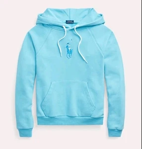 Polo Ralph Lauren Big Pony Polar Sudadera con Capucha Mujer Talla XS Azul - Imagen 1 de 7