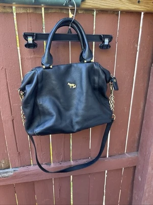 Bolso de mano Emma Fox grande de cuero negro estilo médico bandolera Foto 1 de 4