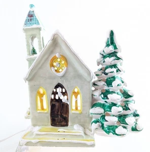 Dept 56 Original Snow Village 1979 Stone Church Light Up Christmas Building - Picture 1 of 6