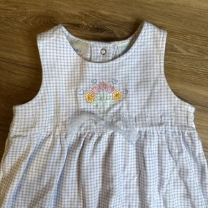Ropa vintage para bebé Sonoma niñas talla 6-9 M camiseta sin mangas mameluco a presión conjunto de colección - Imagen 1 de 7