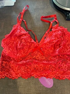 AvidLove lace bralette medium Red - Picture 1 of 3