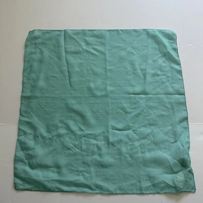 Nuevo Pañuelo Cuadrado Vintage Gap Chifón Azul Menta Verde Pequeño Italia con Etiqueta Foto 1 de 4