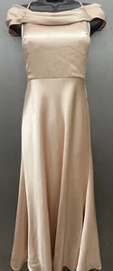 Jenny Yoo Kleid 4 Champaigne Satin Schimmer Abend Formell Event Brautjungfer - Bild 1 von 10