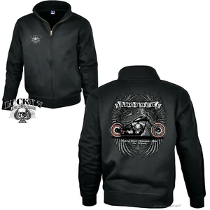 Chaqueta motociclista moto sudadera Bobber Chopper sudadera con estampado frontal *4219 - Imagen 1 de 3