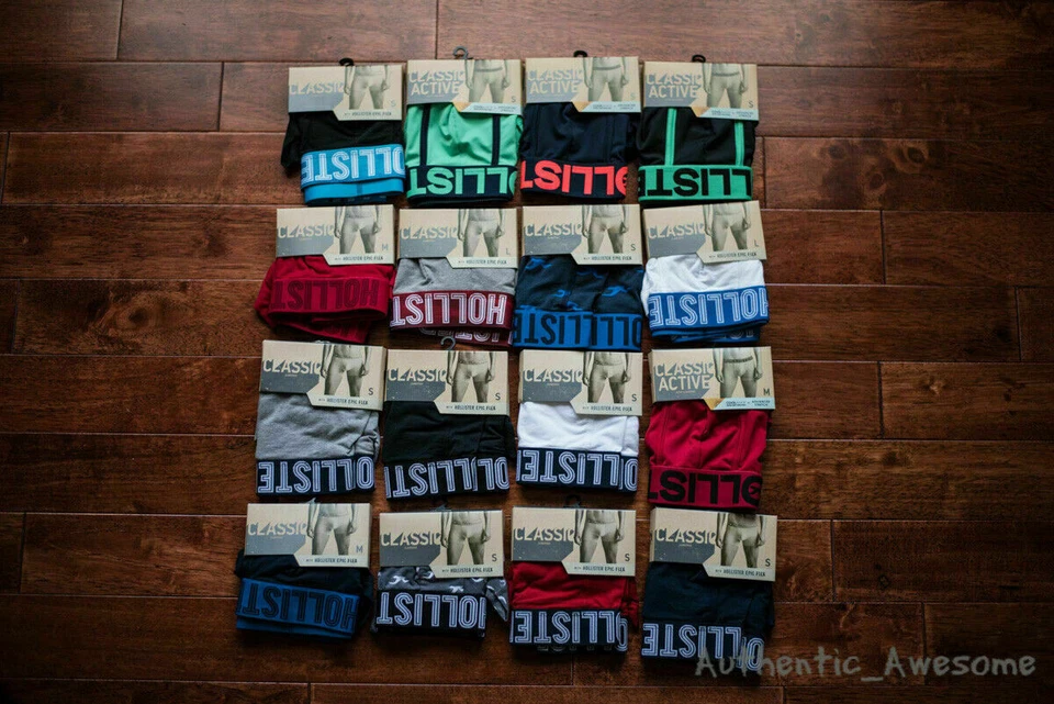 Roupa íntima masculina clássica Hollister By Abercrombie & Fitch nova com etiquetas 1 par - Imagem 1 de 1