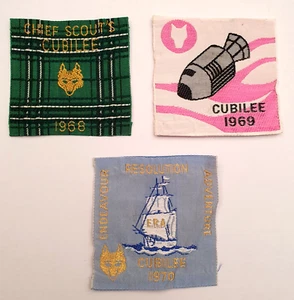 Parches vintage de insignias de cubileo de Boy Scouts Cubs. 1968 1969 1970. - Imagen 1 de 5