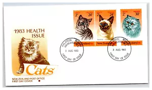 Cubierta de gato de Nueva Zelanda 1983 edición de salud, caché, pliegues de esquina leves LOTE 2087 - Imagen 1 de 1