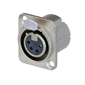 Neutrik NC4FD-LX Femmina 4 Perno XLR Telaio Pannello Montaggio. Argento Contatti - Bild 1 von 2