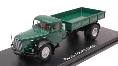 MODELLINO CAMION STATICO PREMIUM CLASSIXXS SKODA 706 RS FLATBEDED VERDE 1/43 - Immagine 1 di 4