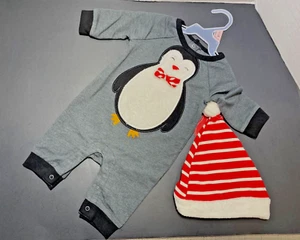 Holiday Time Baby and Toddler Unisex Holiday Christmas Critter Romper Grey 0-3m - Picture 1 of 5
