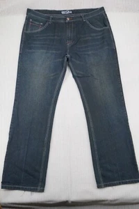 ENYCE Jeans Mens 42x34 Blue Denim Dark Wash Straight Leg Relaxed Fit Streetwear - Picture 1 of 10