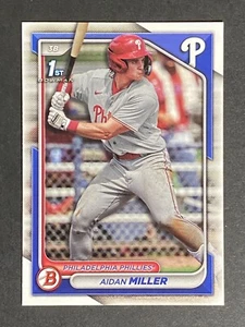 2024 Bowman Prospects 1st Bowman Paper #BP-27 Aidan Miller Philadelphia Phillies - Picture 1 of 7