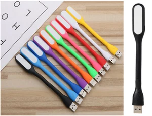 Portable Flexbiable WHITE LED USB Light Super Bright Night Reading Lamp BLACK - Bild 1 von 8
