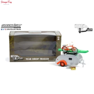 Greenlight 1/24 Scale Silver Teardrop Trailer with Accessories - Picture 1 of 2
