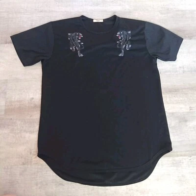 Camisa EPTM Doble Tigre Manga Corta Para Hombre Negra Cuello Redondo Para Hombre XL Foto 1 de 4