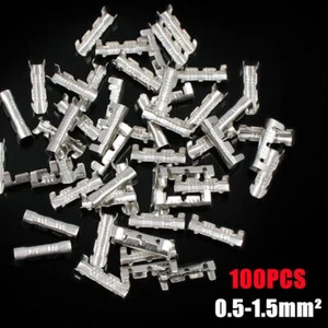 Car Copper Buckle Crimp Electrical Wire Connector Terminal Kit 0.5-1.5mm² 100PCS - Picture 1 of 6