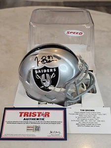 Tim Brown Autographed/Signed Mini Helmet TRISTAR Las Vegas Raiders Oakland B - Picture 1 of 10
