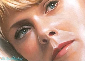 LE ACEO Sketch Card PRINT SG-1 Stargate Cute Sam Carter Amanda Tapping Closeup - Picture 1 of 1