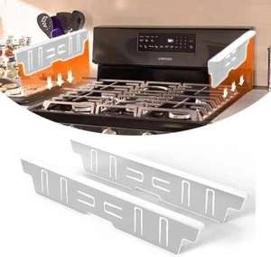 Stainless Steel Stove Gap Covers - Oven Side Filler Kit 23.4" -White - Picture 1 of 4