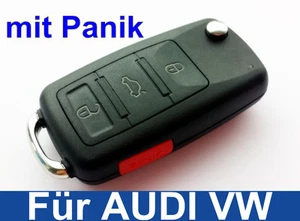 3T Klappschlüssel mit Panik für Volkswagen AUDI VW SKODA SEAT Funkschlüssel - Picture 1 of 3