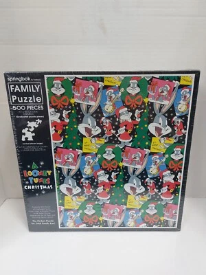 Vintage Springbok Warner Bros A Looney Tunes Christmas 500 pcs Puzzle SEALED - Image 1 of 4